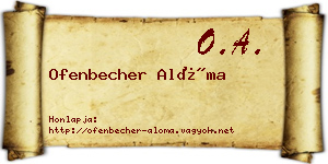 Ofenbecher Alóma névjegykártya